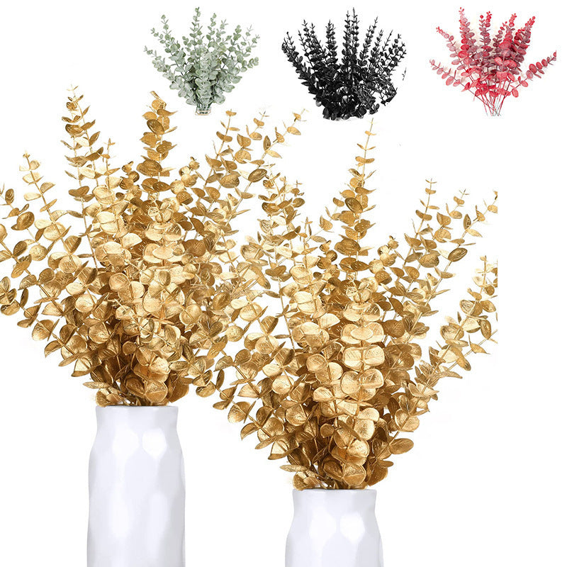 Golden Eucalyptus Decorative Leaves for Autumn Décor