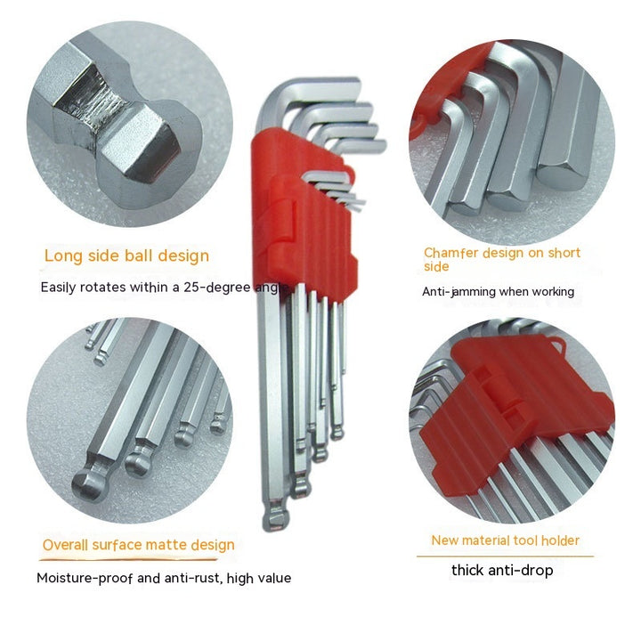 Hexagonal Wrench 9-piece Set Hexagonal Rod