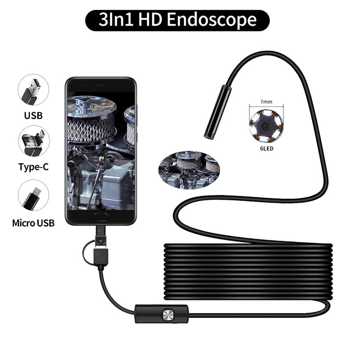 3-in-1 USB Endoscope Camera
